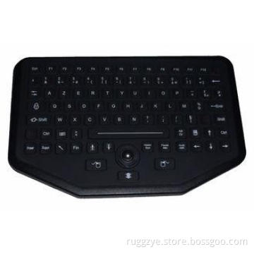 92 key sealed & ruggedized silicone industrial keyboard wit